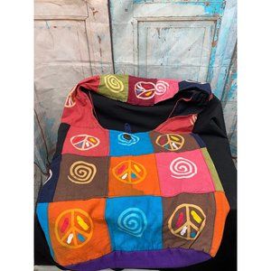 Peace Sign Hobo Bag